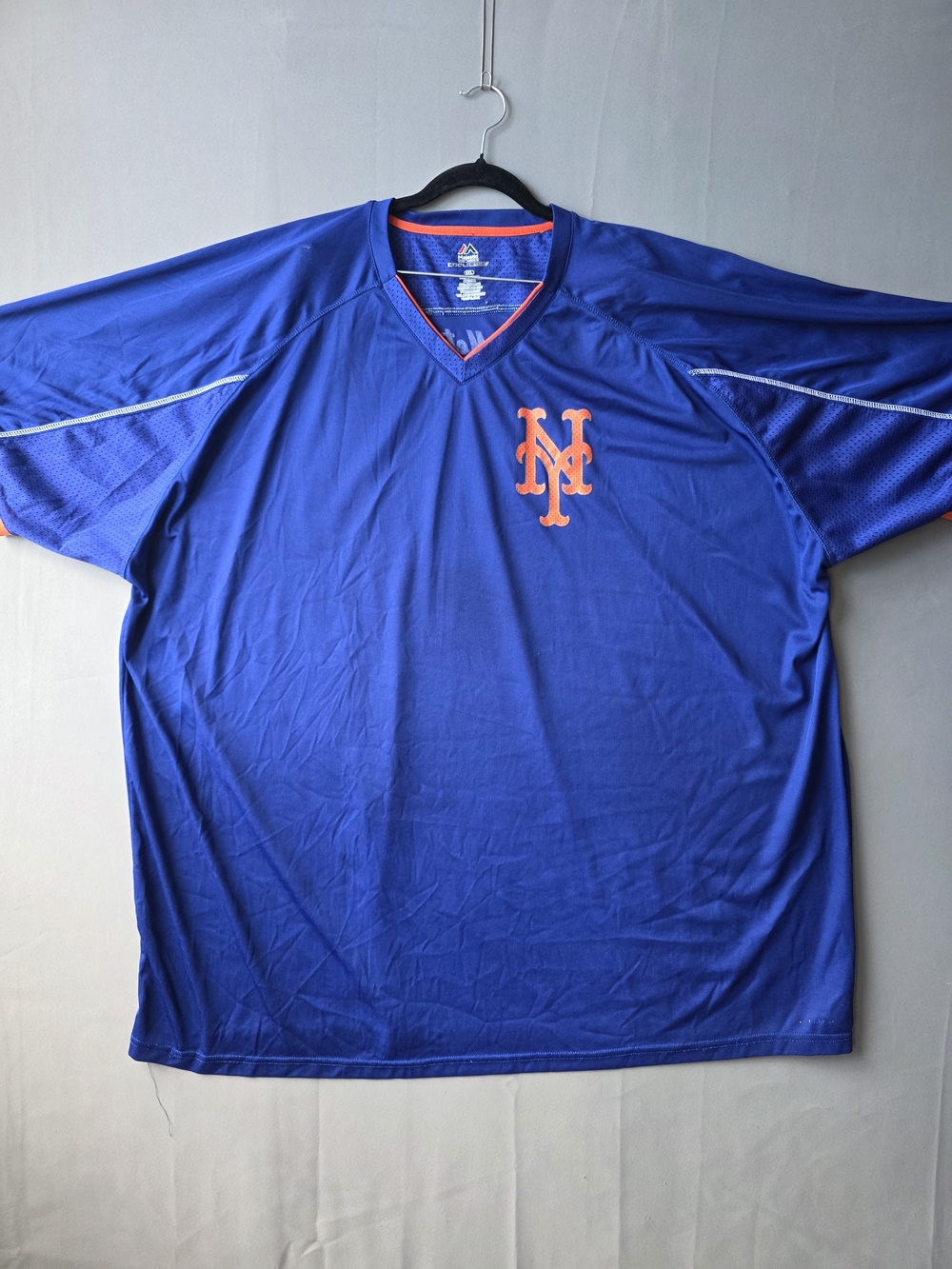 New York Mets Majestic Cool Base 6XL Blue Short Sleeve Baseball Shirt MLB